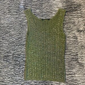 Glittery Green Tank Top